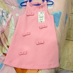 Zara Pink Kids Dress with Bow Details